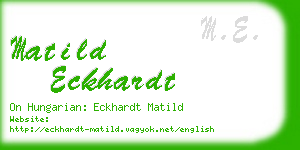 matild eckhardt business card